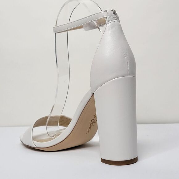New Sam Edelman White Yaro Heel Sandal - Picture 7 of 12